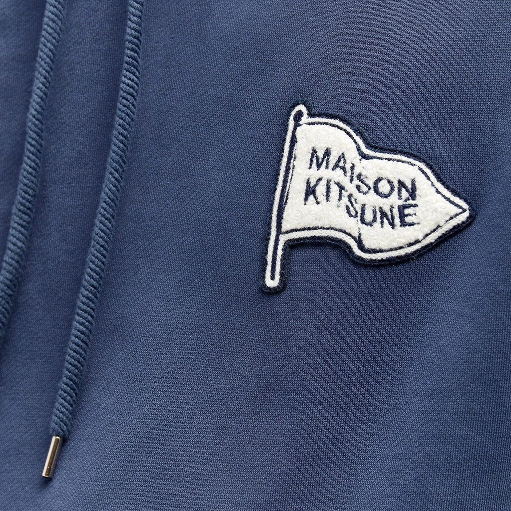 Maison Kitsune Color Block Oversize Hoodie Ink Blue/Sapphire
